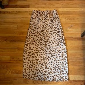 Free People midi leopard skirt, sz 4